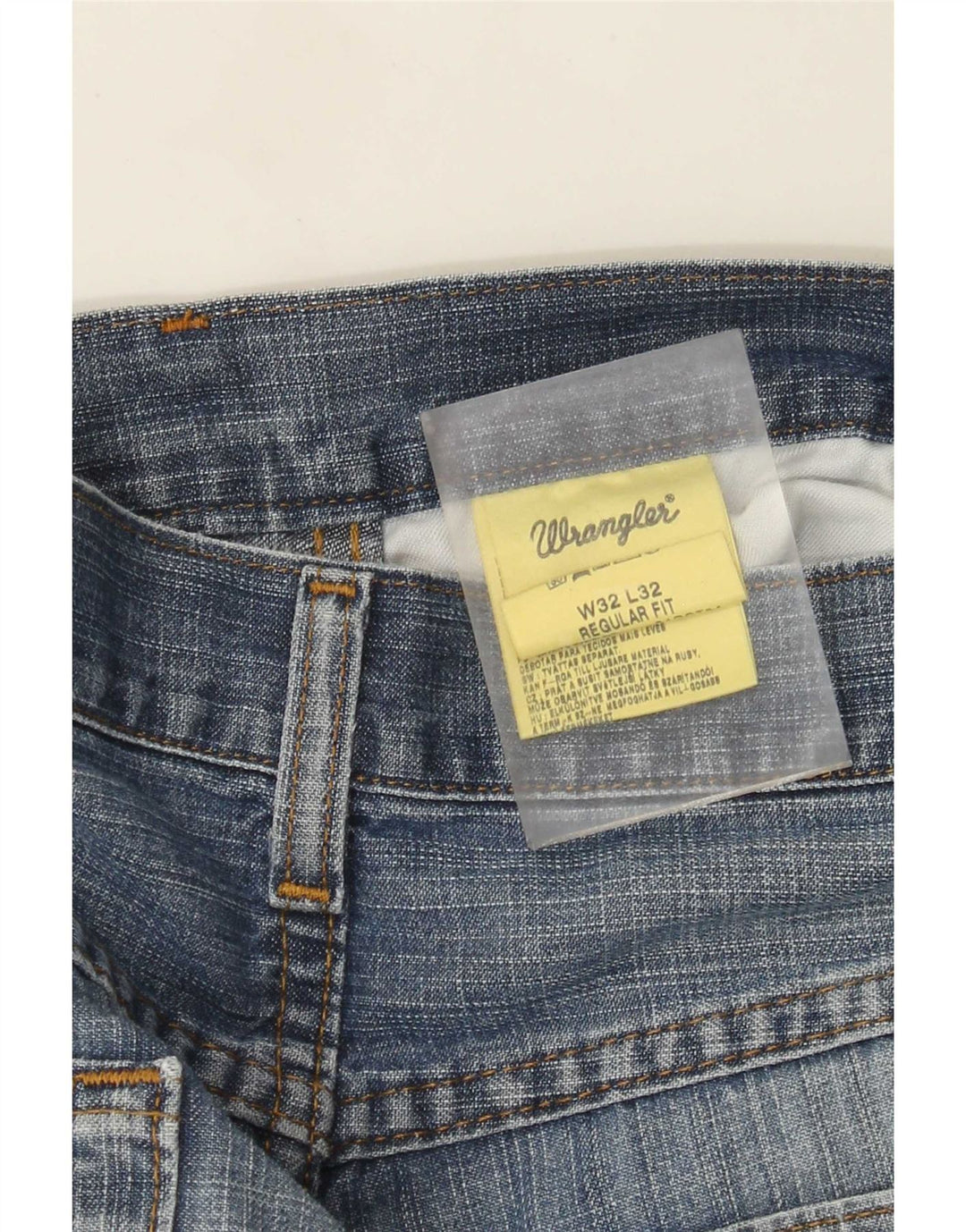 Męskie jeansy Wrangler o prostym kroju W32 L32, niebieska bawełna