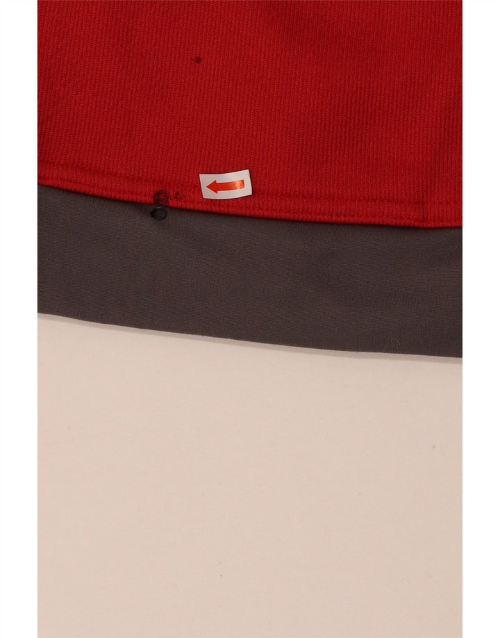 Damska bluza dresowa typu oversize Diadora UK 10, mała, czerwona, z blokami kolorów