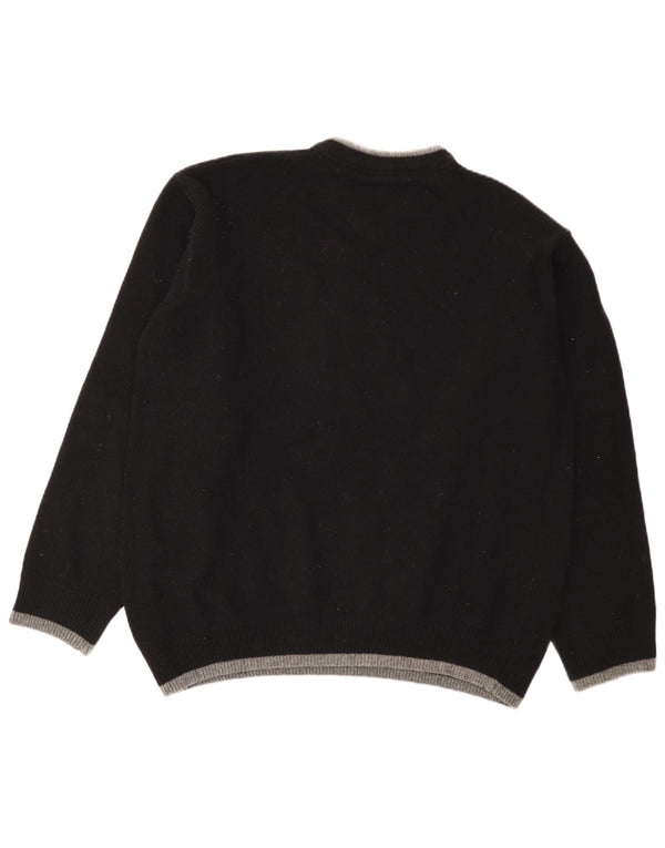 Męski sweter Lee z dekoltem w kształcie litery V, 2XL, wełniany w czarne paski