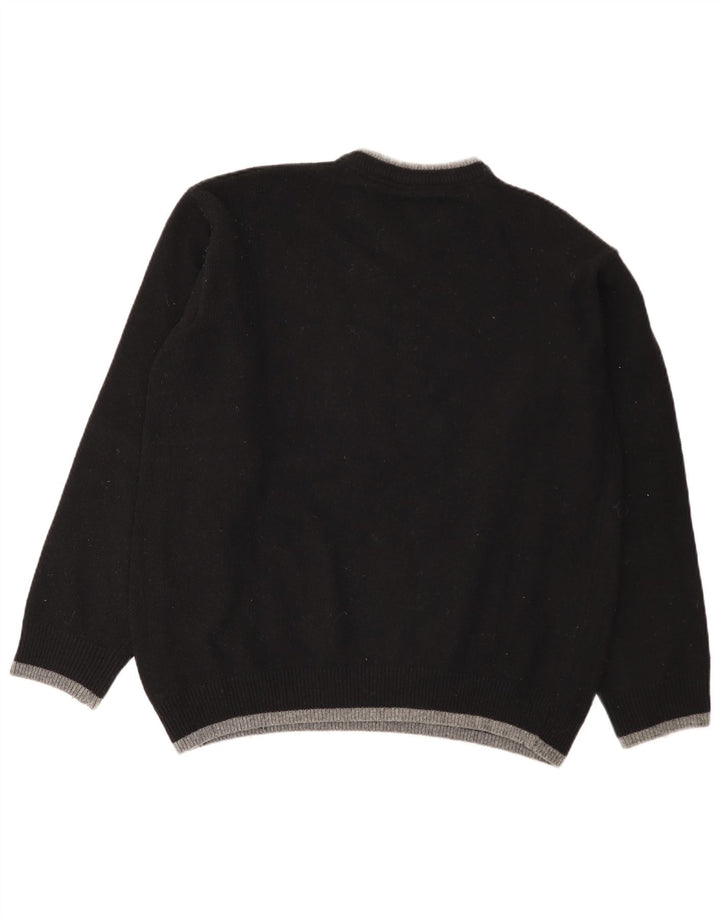 Męski sweter Lee z dekoltem w kształcie litery V, 2XL, wełniany w czarne paski