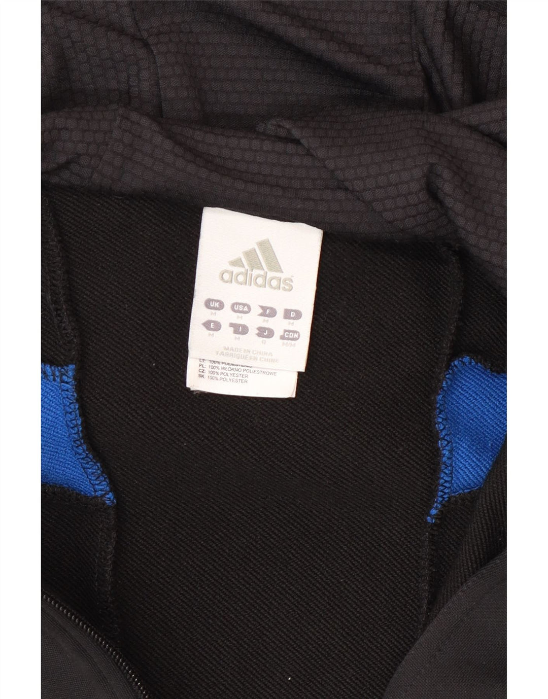 Adidas Męski sweter z kapturem i zamkiem błyskawicznym, średni czarny poliester sportowy