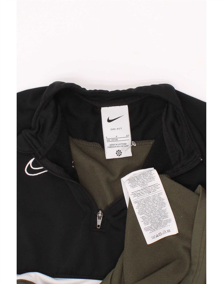 Chłopięcy dres Nike Dri Fit z pulowerem, 8-9 lat, mały khaki, blok kolorów