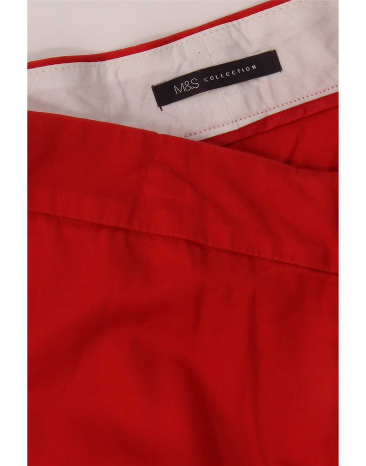 Spodnie damskie Marks & Spencer Straight Capri W34 L22 Czerwone