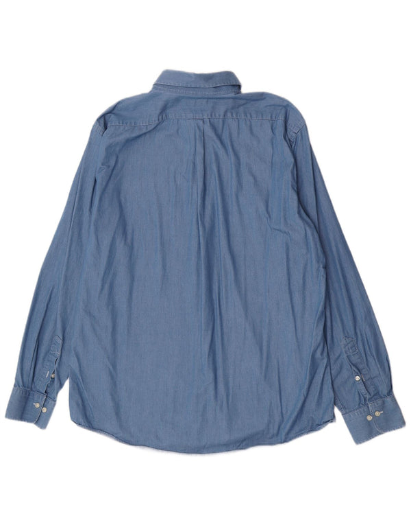 Koszula męska Ralph Lauren rozmiar 44 17 1/2 XL Niebieska bawełna