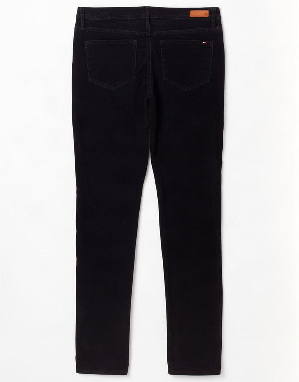 Damskie sztruksowe spodnie Tommy Hilfiger Slim Fit US 6 W28 L31 Granatowe