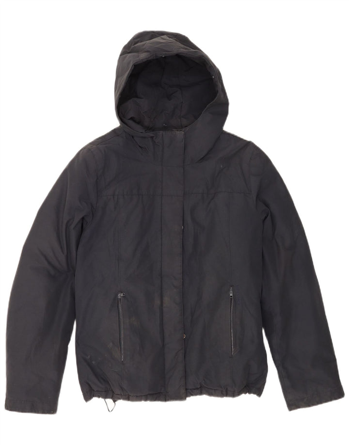 Damska ocieplana kurtka z kapturem Woolrich UK 14 Średni granatowy, bawełniany