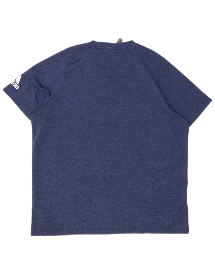 Adidas Męski T-shirt Top XL Granatowy Poliester