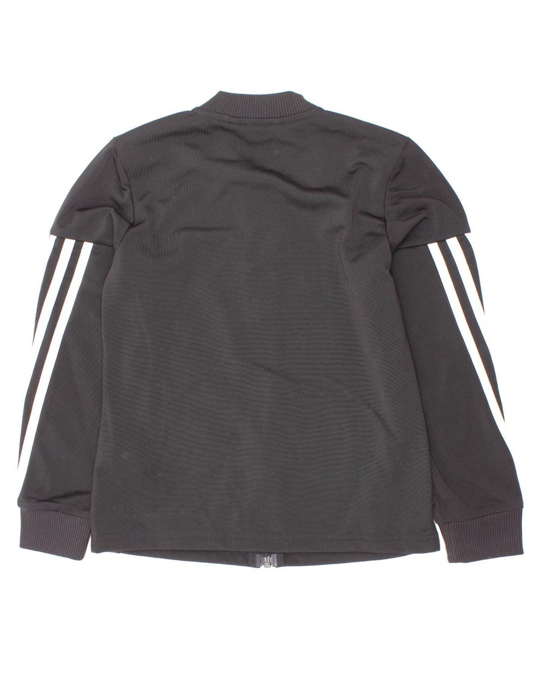 Kurtka dresowa Adidas dziewczęca 7-8 lat, czarna, poliestrowa w prążki