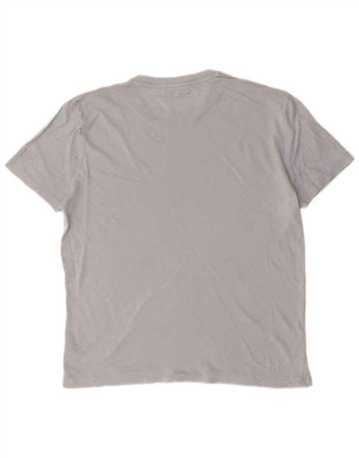 T-shirt męski Zara Top, średnioszary, bawełniany