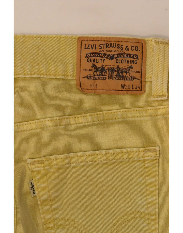 Męskie jeansy Levi's 511 Slim W30 L34 Żółte
