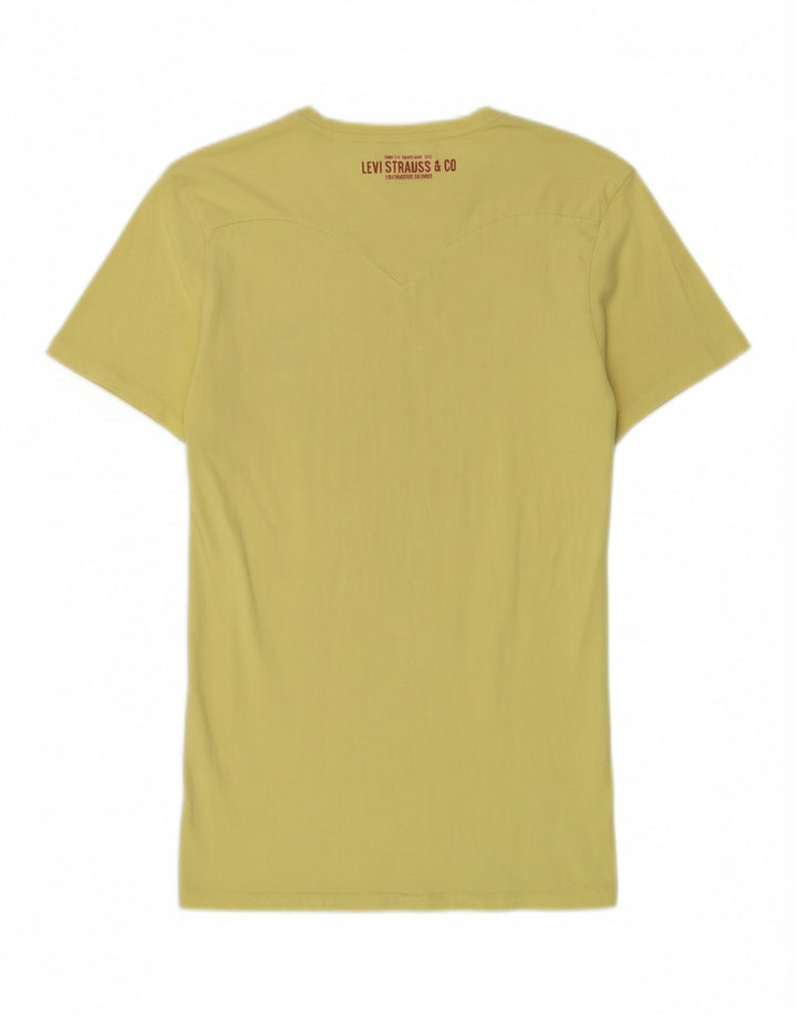 LEVI'S Mens Graphic T-Shirt Top Medium Yellow Vintage Levi's and Second-Hand Levi's from Messina Hembry 