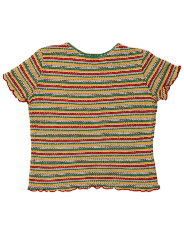 Damski T-shirt Zara Crop Top UK 14, duże, wielokolorowe paski