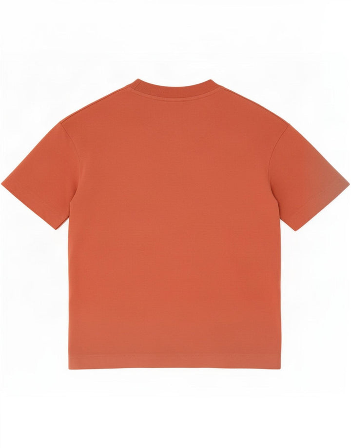 T-shirt męski Zara Top, średni, pomarańczowy, bawełniany