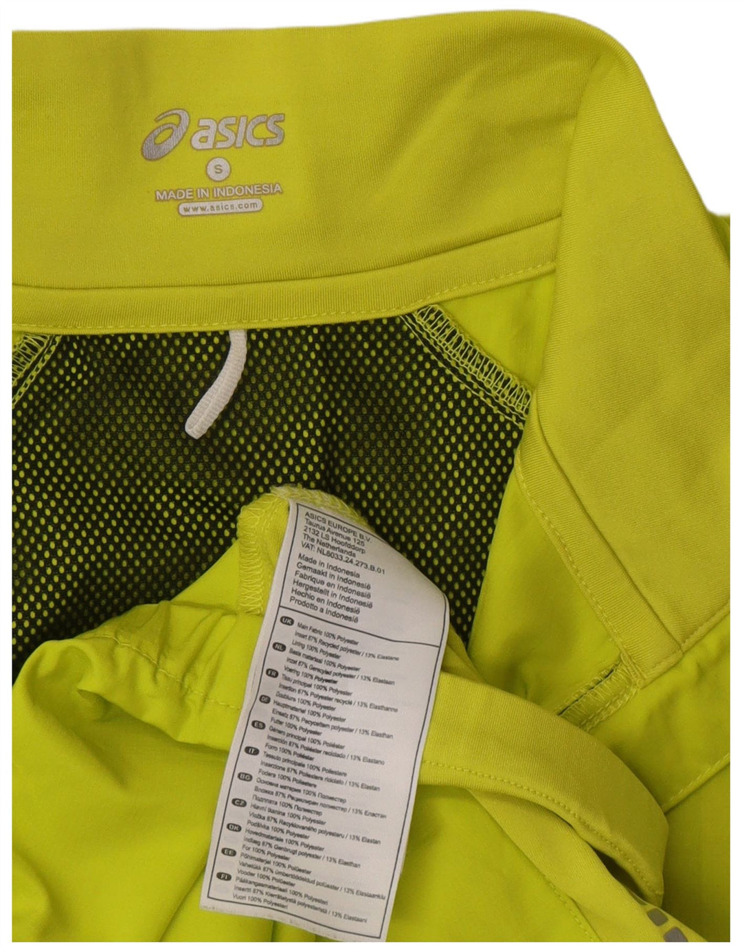 Męska kurtka dresowa Asics, mała, zielona, poliestrowa