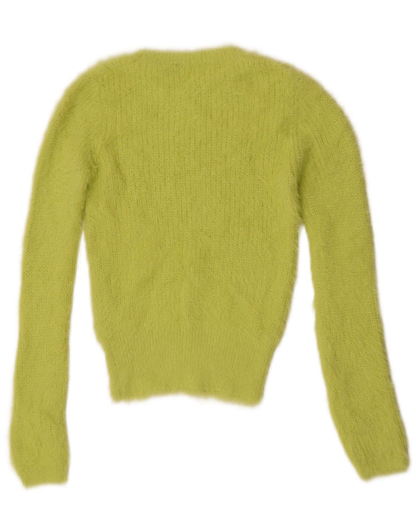 Damski sweter Zara z dekoltem w łódkę, UK 10, mały, zielony nylon
