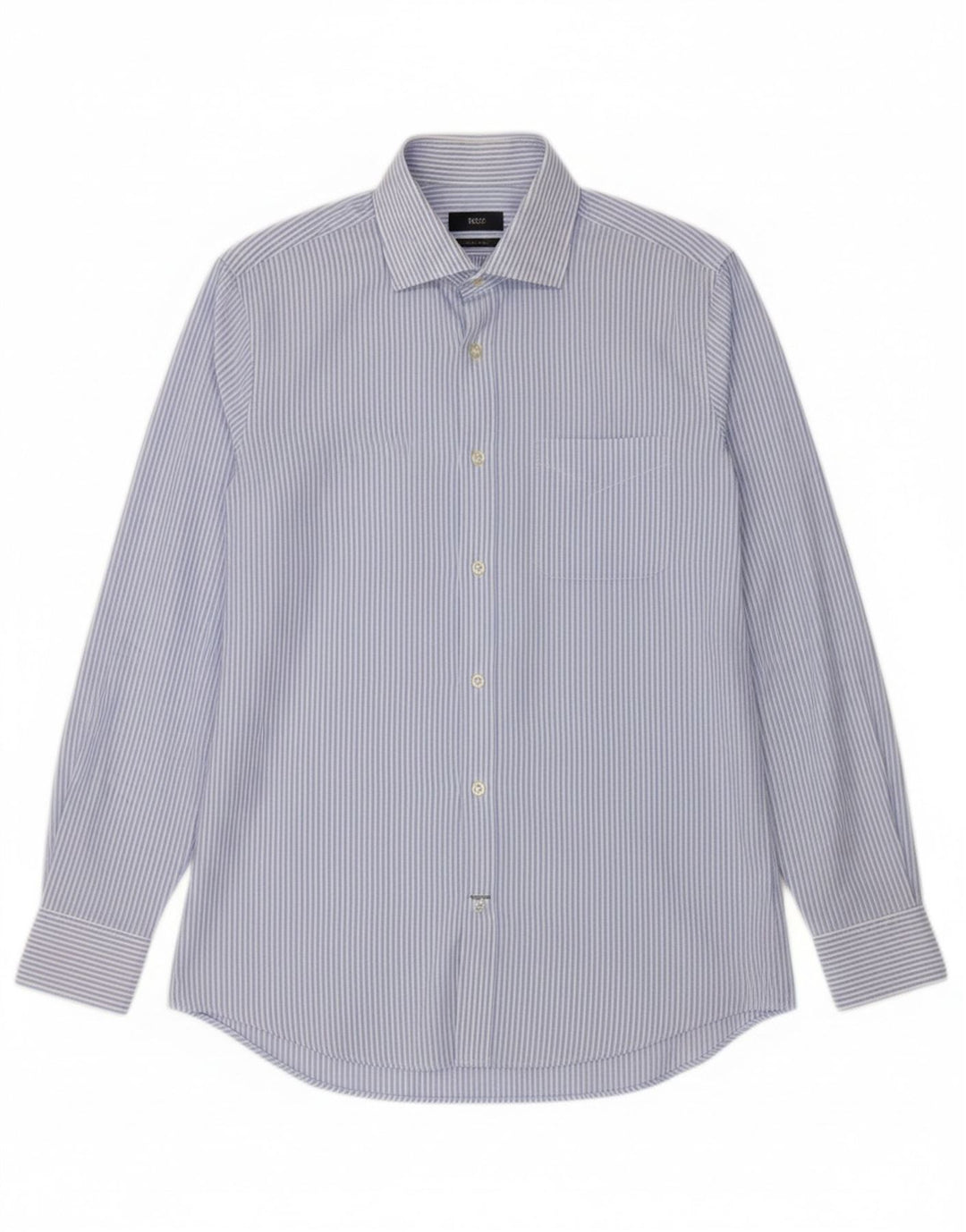 HUGO BOSS Mens Slim Fit Shirt Size 40 15 3/4 Medium Blue Striped