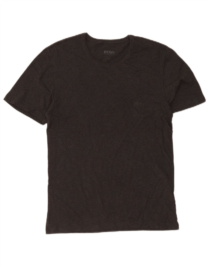 T-shirt męski Hugo Boss, mały, szary, bawełniany