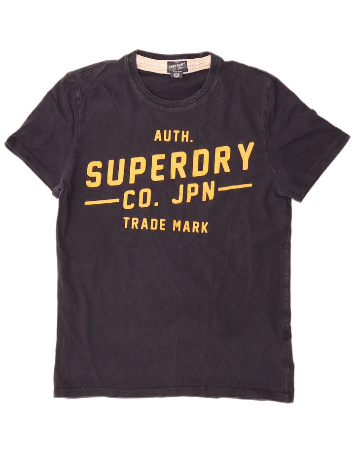 Męski T-shirt z grafiką Superdry, bawełniany, średni czarny