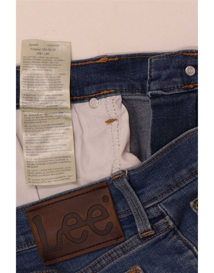 Męskie jeansy Lee Regular Straight W32 L34 Niebieskie bawełniane