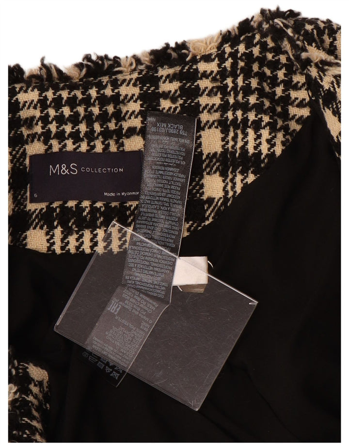 Damska marynarka Marks & Spencer UK 6 XS, poliester w czarną kratę