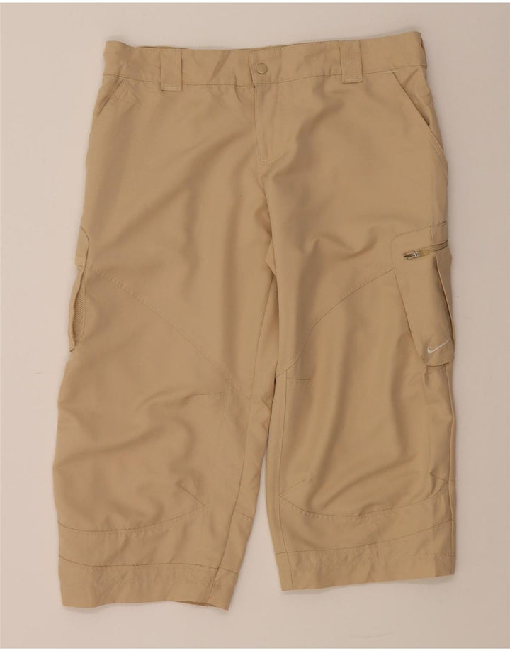 NIKE Womens Cargo Bermuda Shorts US 8/10 Medium W32 Beige Polyester Vintage Nike and Second-Hand Nike from Messina Hembry 