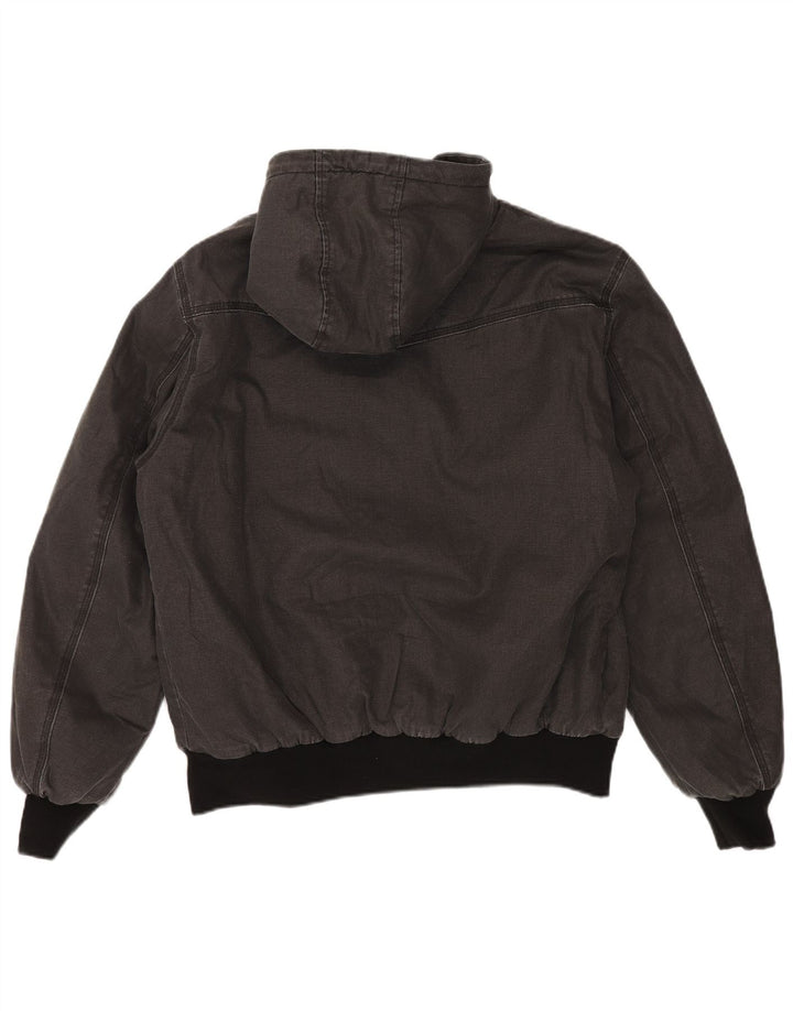 SUPERDRY Męska kurtka Sherpa z kapturem UK 42 XL, szara bawełna