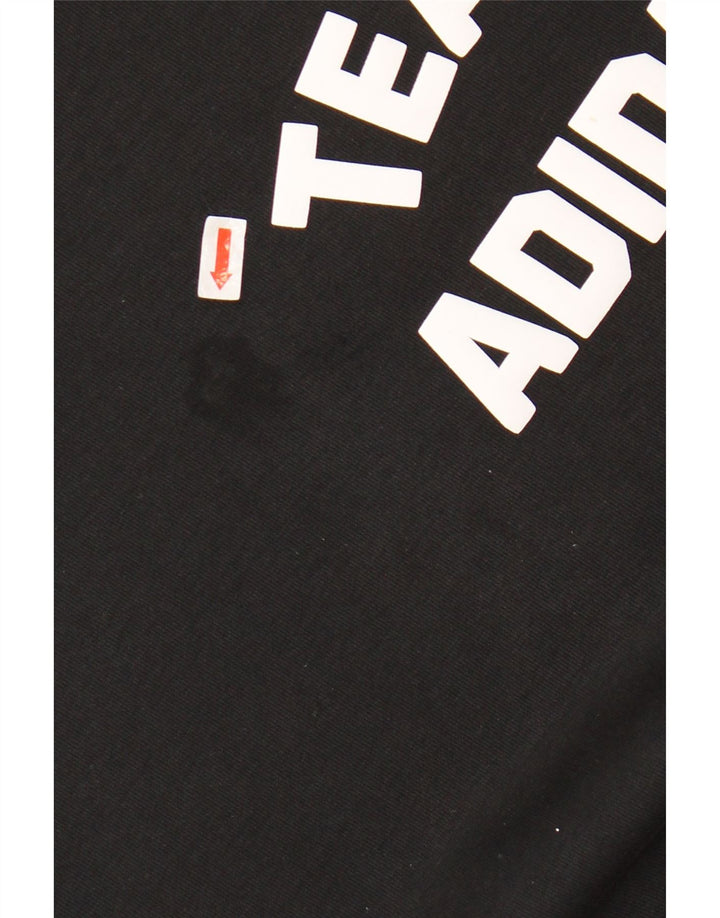 Męska bluza z grafiką ADIDAS, duża, czarna, bawełniana