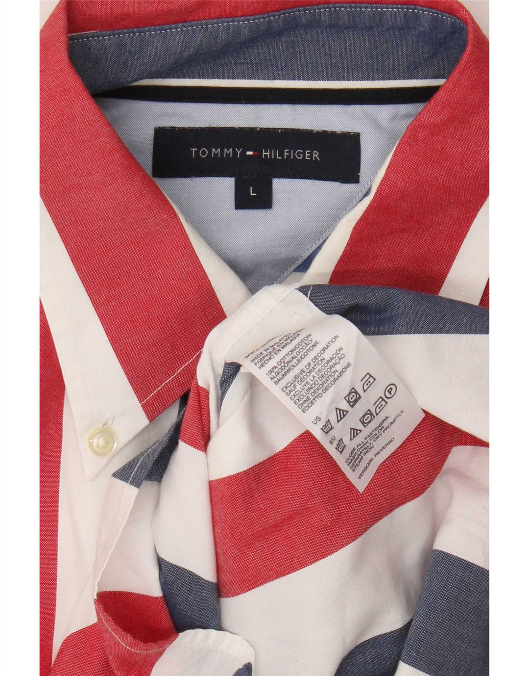 Koszula męska Tommy Hilfiger w duże, wielokolorowe paski