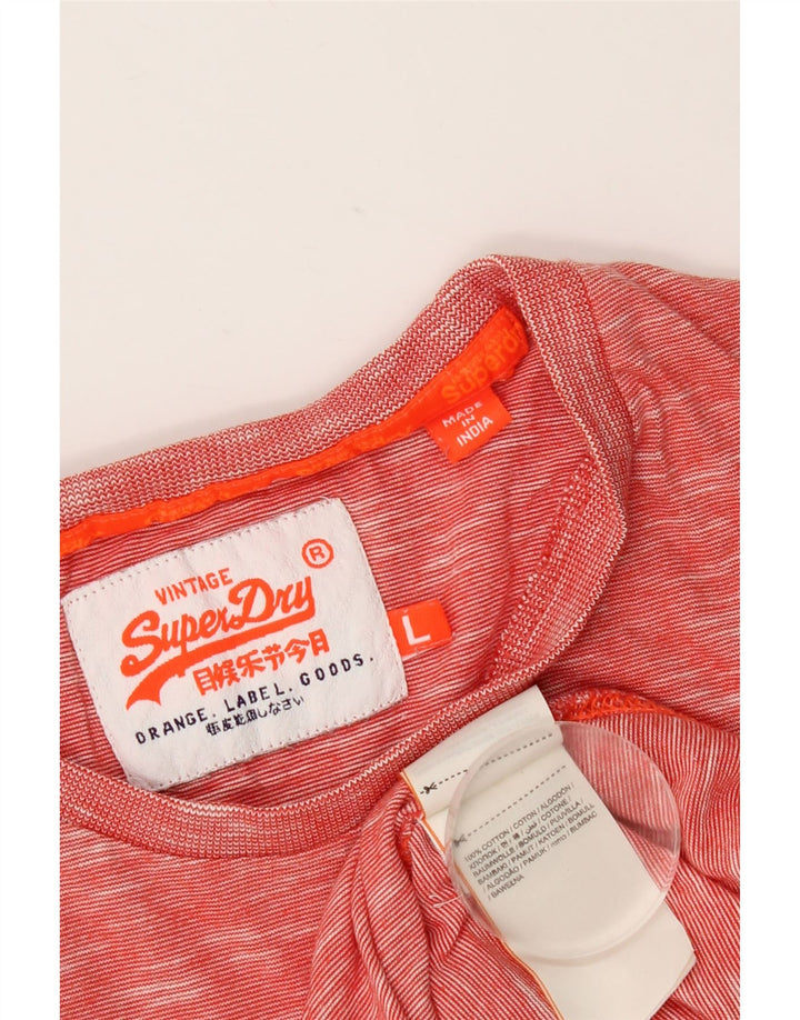 T-shirt męski SUPERDRY, duży, bawełniany w czerwone plamki