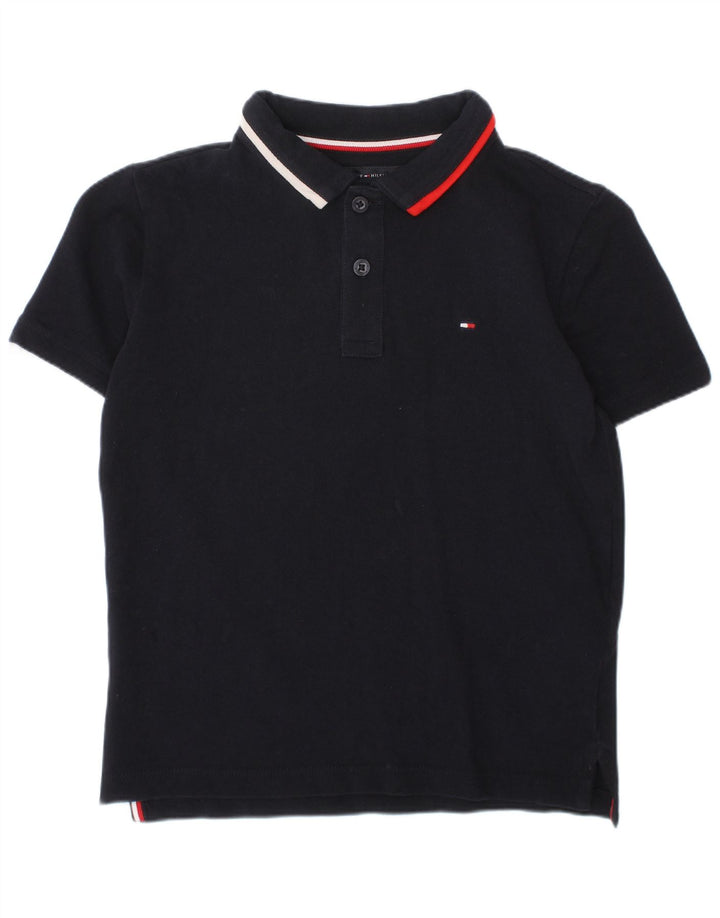 Chłopięca koszulka polo TOMMY HILFIGER 7-8 lat, granatowa, bawełniana