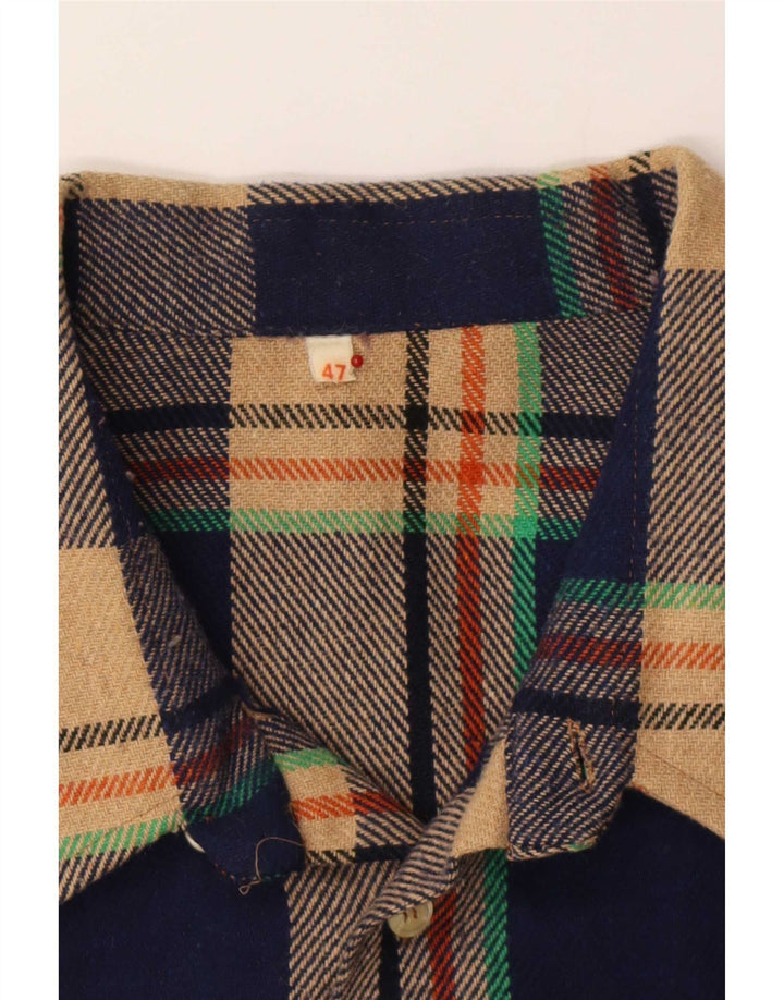 Vintage męska koszula flanelowa rozmiar 47 2XL wielobarwna kratka