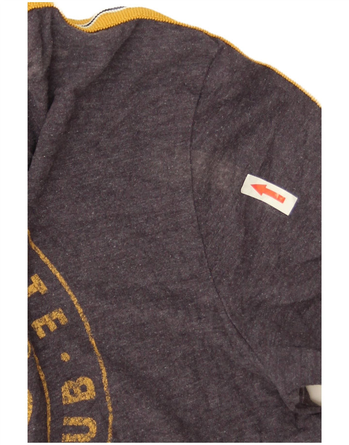 Damski T-shirt z grafiką Superdry Top UK 12, średnioszary, bawełniany