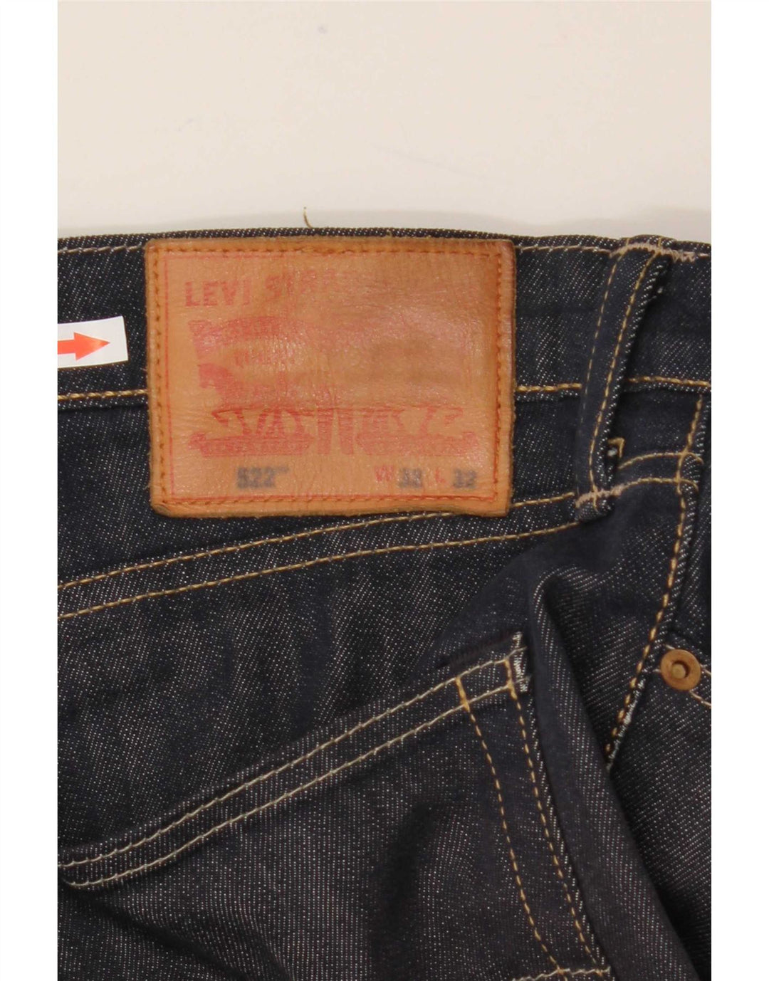 Męskie dżinsy Levi's 522 Straight W32 L32 Granatowa bawełna