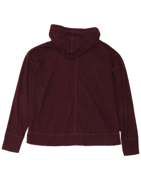 Damski, oversize'owy sweter polarowy z kapturem REEBOK UK 14, średni burgund