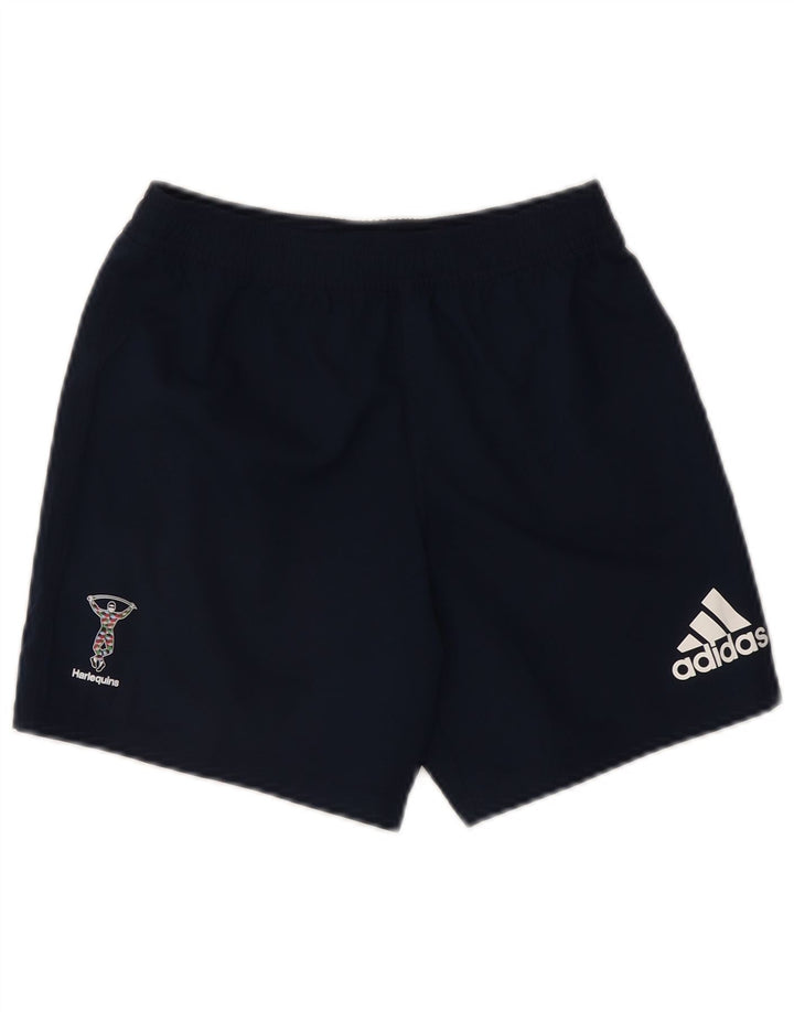 Męskie spodenki sportowe Adidas z grafiką, małe, granatowe, z poliestru