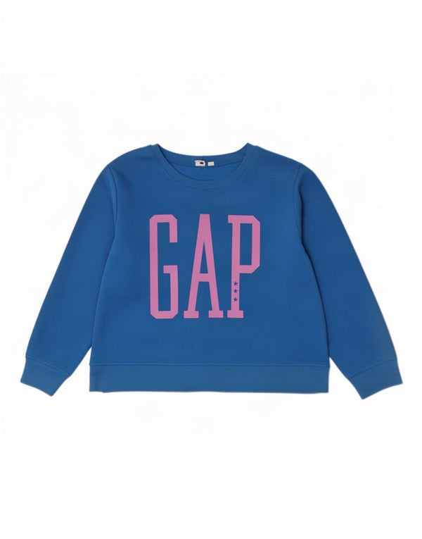 Damska bluza z grafiką Gap UK 18 XL, niebieska, bawełniana