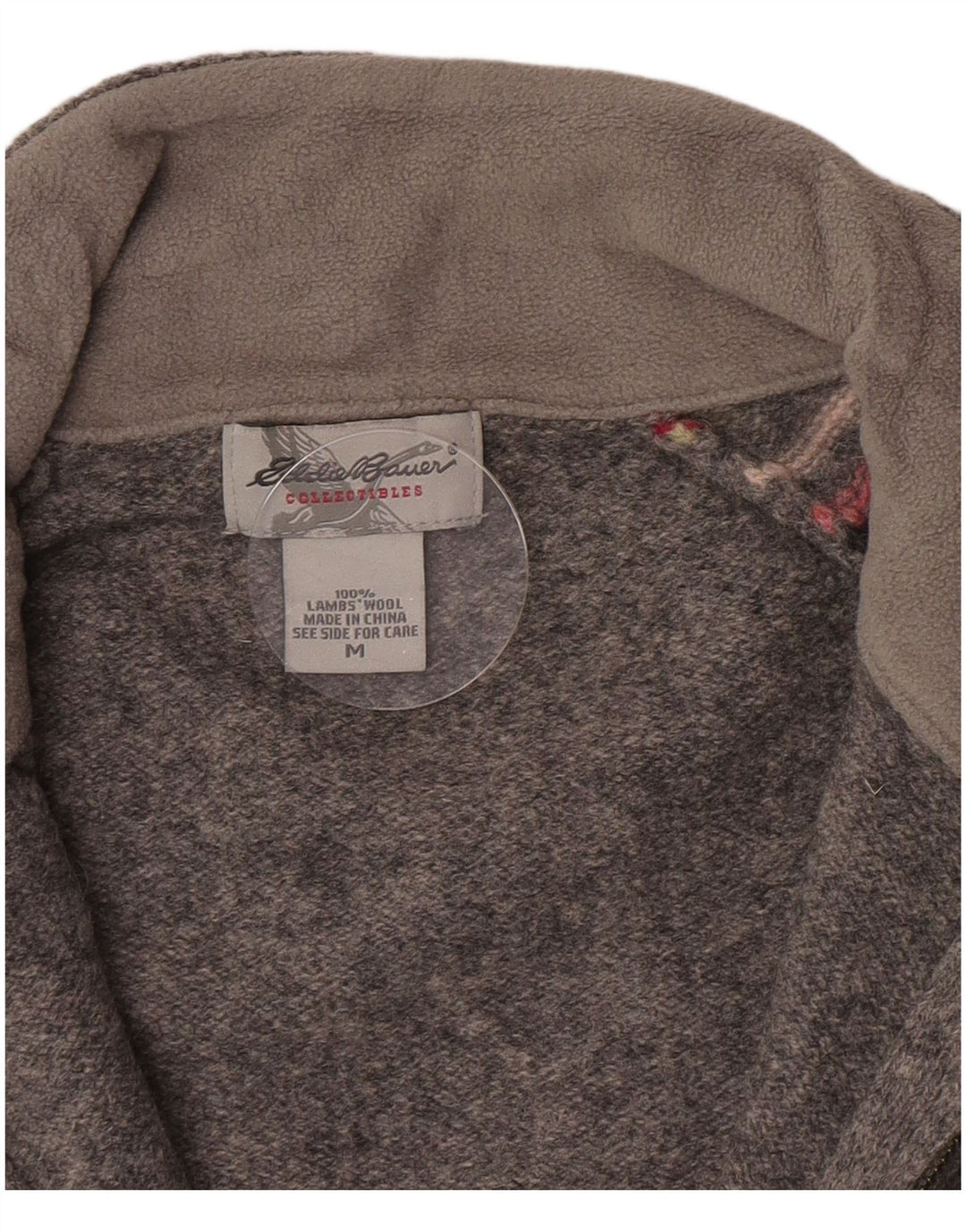 Sweter damski Eddie Bauer UK 12 Średni szary w paski z owczej wełny