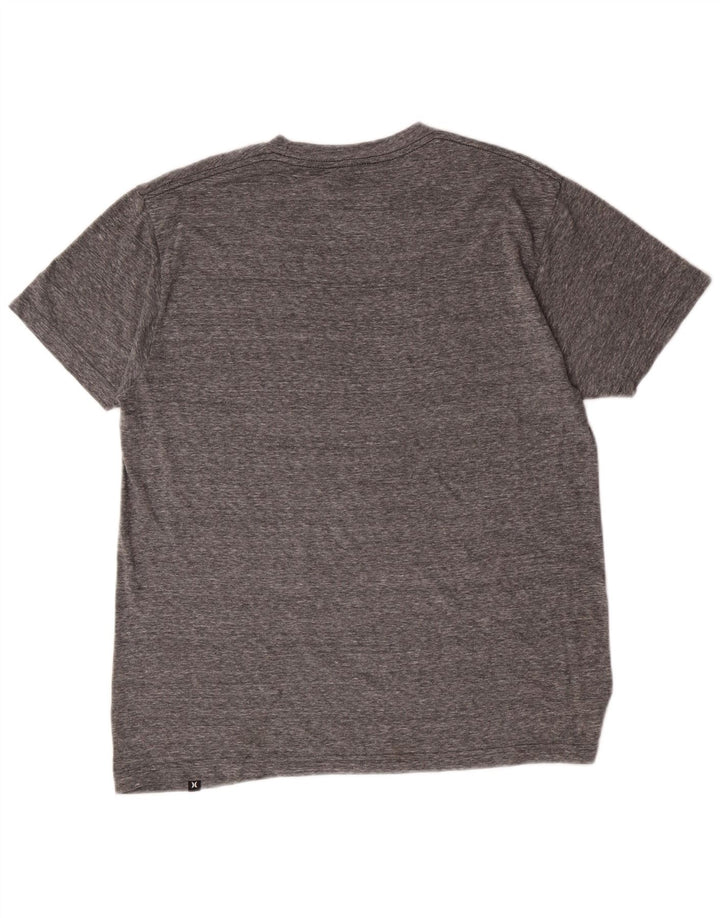 Męski T-shirt z grafiką Hurley o regularnym kroju, średnioszary
