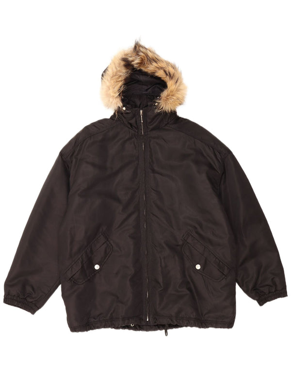 COLMAR Męska kurtka wiatrówka z kapturem UK 42 XL Czarny poliamid