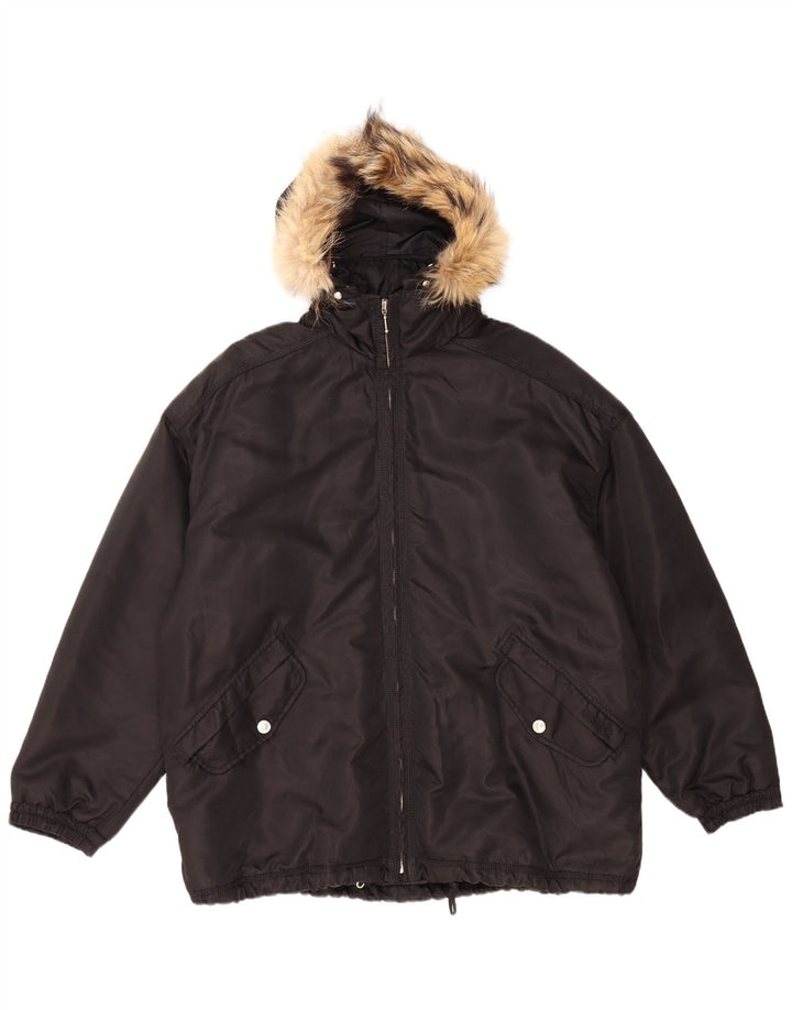 COLMAR Męska kurtka wiatrówka z kapturem UK 42 XL Czarny poliamid