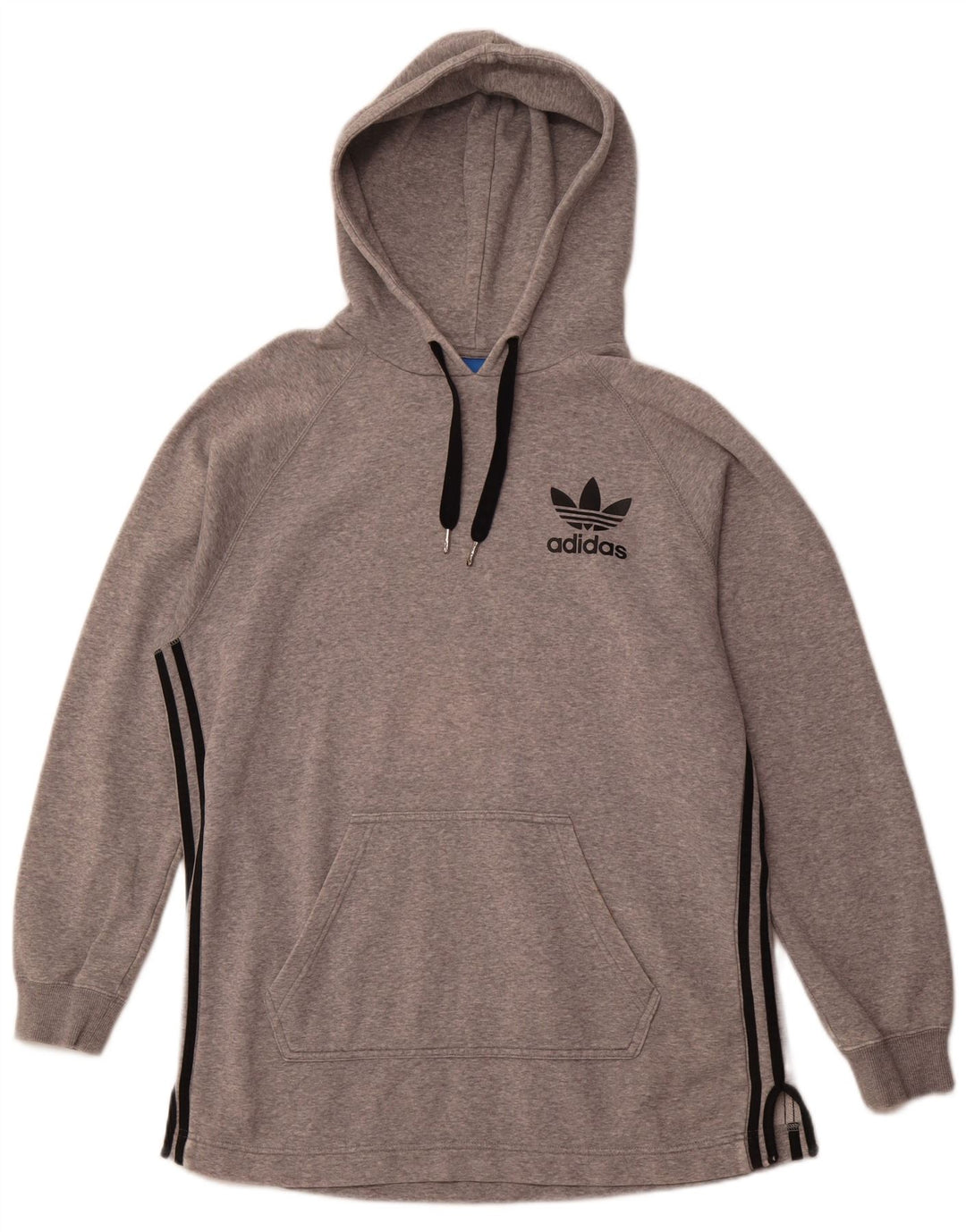 Męski sweter z kapturem ADIDAS, średnioszary, bawełniany w cętki