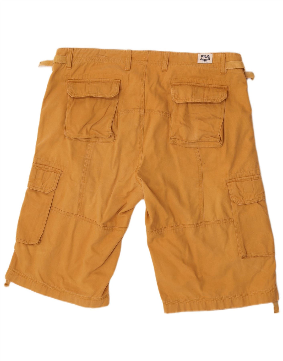 Męskie spodenki cargo Fila W40 XL Żółte bawełniane
