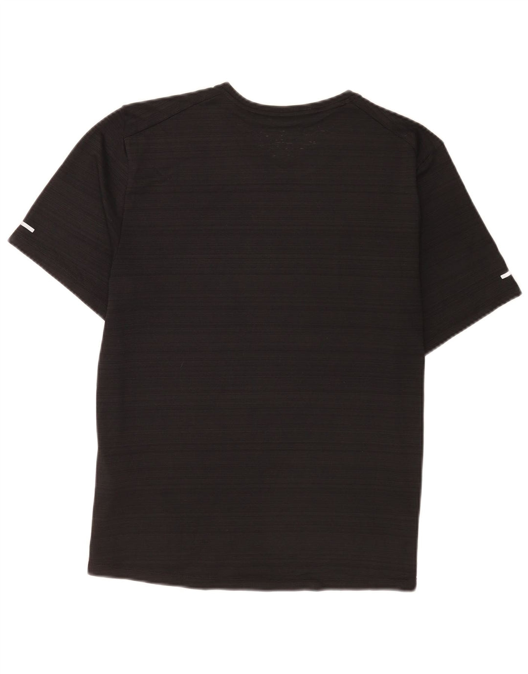 Męski T-shirt Nike Dri Fit Top, średni czarny poliester w prążki