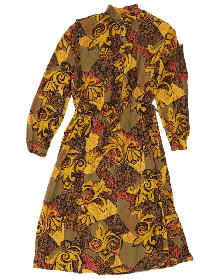 Damska sukienka maxi w stylu vintage UK 16, duża, wielokolorowa paisley