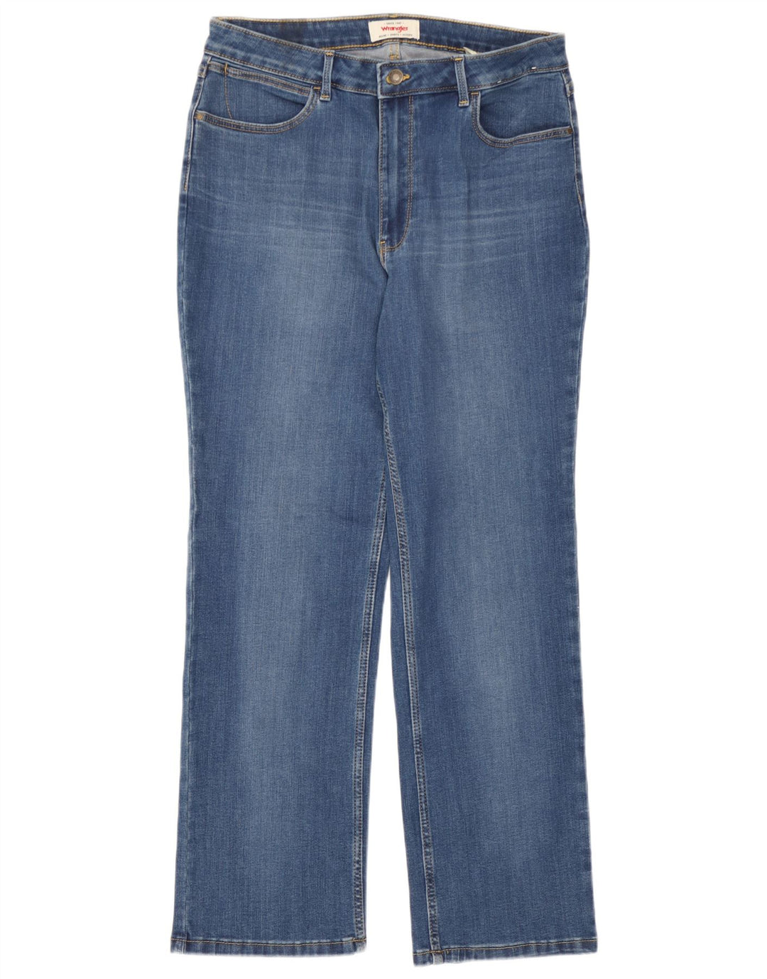 Damskie proste dżinsy Wrangler W32 L30 Niebieskie bawełniane