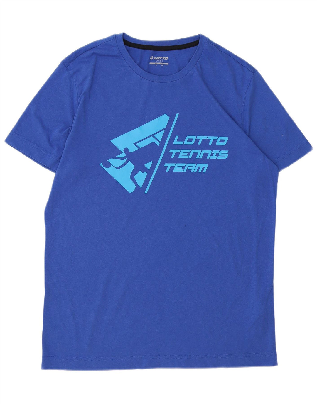 LOTTO Mens Graphic T-Shirt Top Large Blue Cotton