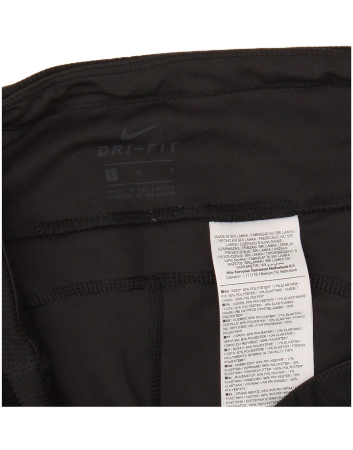 Damskie legginsy Nike Graphic UK 14, duże, czarne, poliestrowe