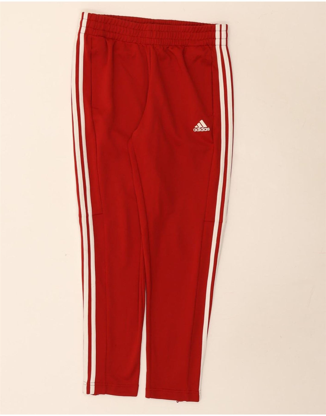 Damskie spodnie dresowe Adidas UK 12/14 Średni czerwony poliester