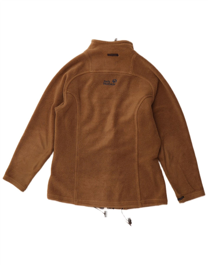Damska kurtka polarowa oversize JACK WOLFSKIN UK 6 XS brązowa