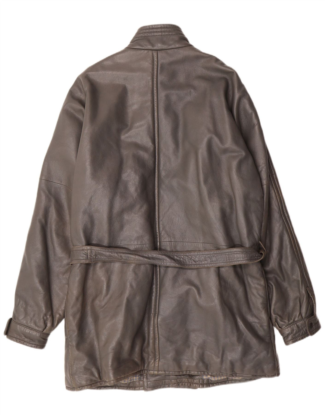 DRESSCO Męski płaszcz skórzany IT 54 2XL Szara skóra